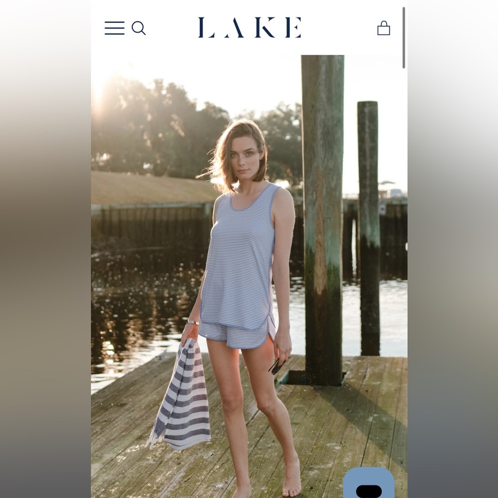 Lake pajamas tank short set